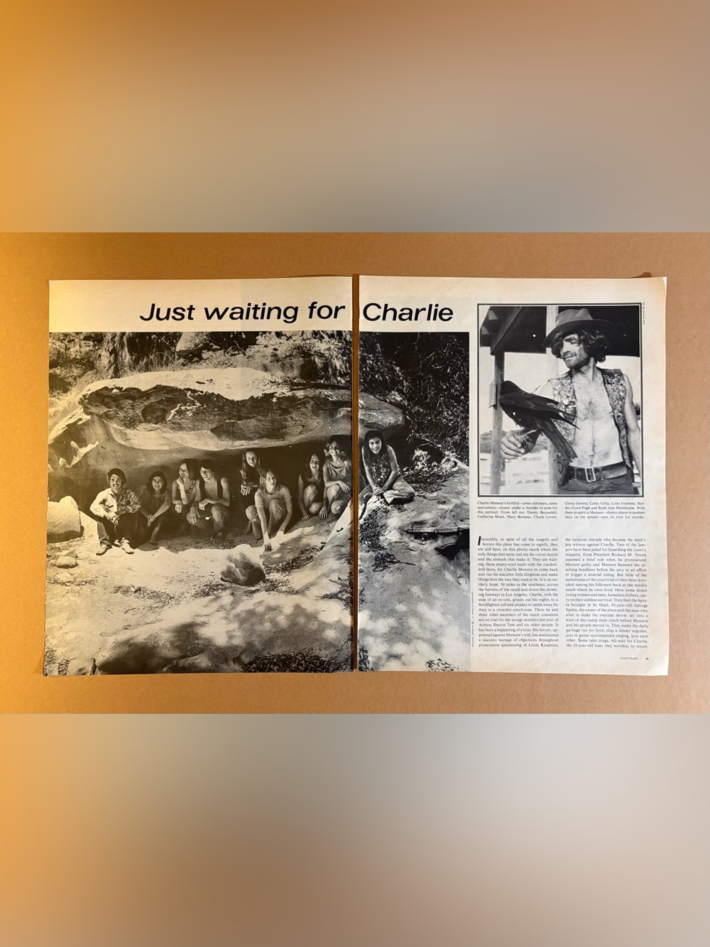 1970 LIFE Magazine Charles Manson Family Article “Just Waiting for Charlie” True